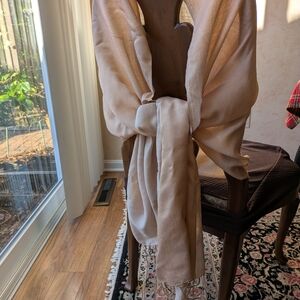 Lord & Taylor Silk Wool Shawl Wrap Scarf